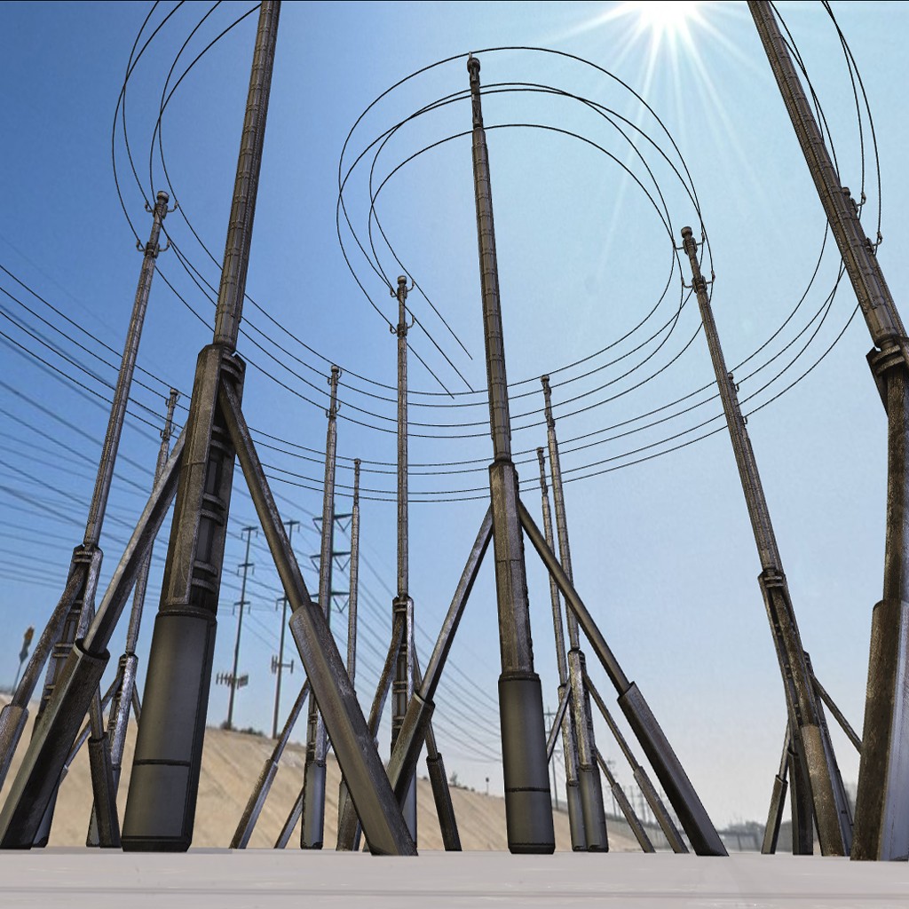 Futuristic power poles preview image 2